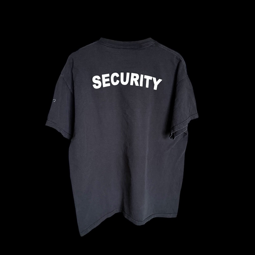 Vintage 90s Jerry Springer Show Security Black XL T-Shirt Faded - Picture 2 of 6